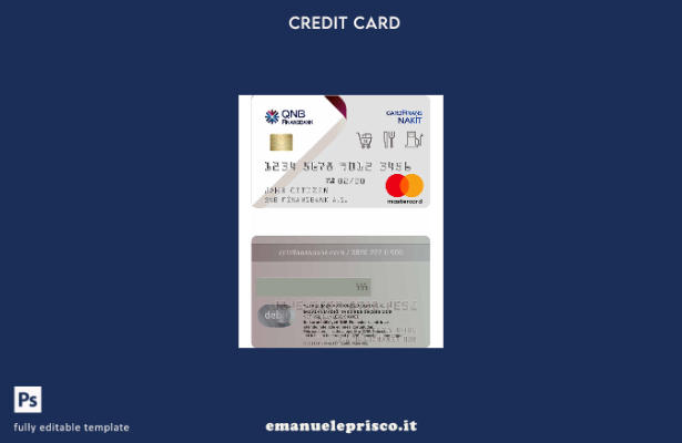 modello mastercard QNB Finansbank Turchia in stile verificato